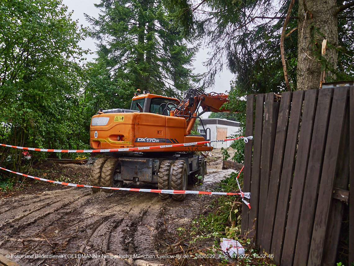 31.08.2022 - Baustelle an der Niederalmstraße 16 und Hugo-Lang-Bogen 13 in Neuperlach-Trudering
